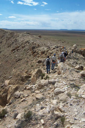 Students on a field trip to Meteor Crater