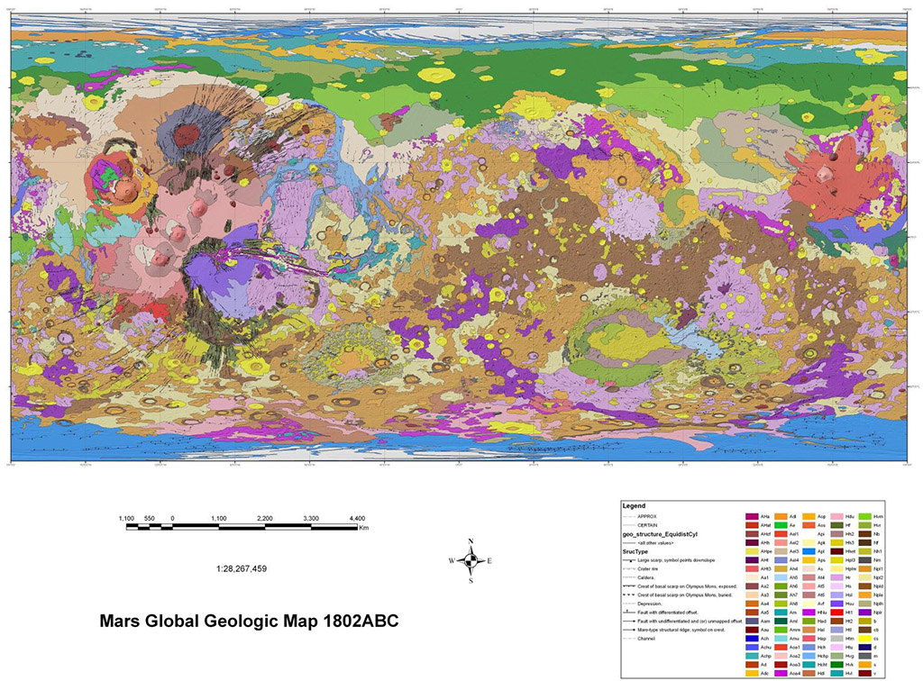 Mars 15M Geologic Map GIS Renovation  USGS Astrogeology Science Center