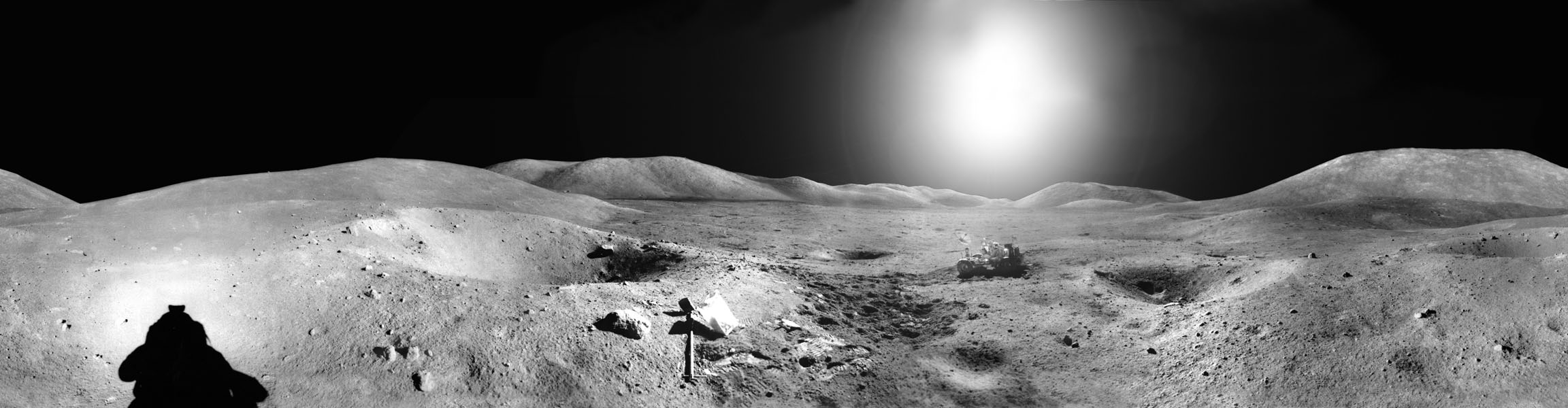 panoramic photos of moon landing